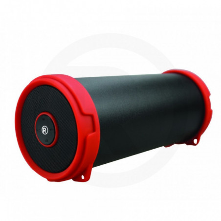 1. Parlante portátil Bluetooth RadioShack negro con rojo