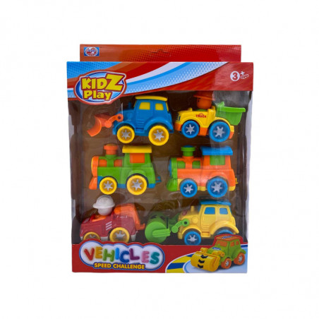 Set de Vehículos Infantiles Chiky Poon Kidz Play 6 tractores
