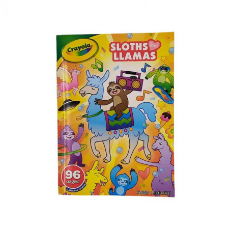Libro Crayola Sloths Llamas para colorear